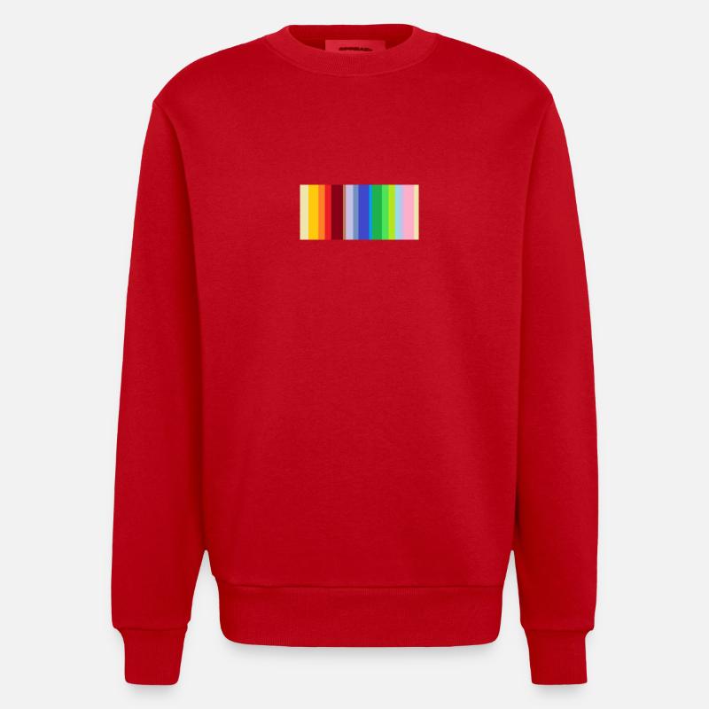 Barcode: various - Heavyweight Oversized Organic Crew Neck Made in EU - red