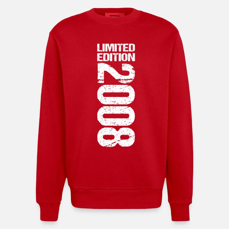 18e anniversaire 2008 Édition limitée - Sweat bio épais oversize fabriqué en UE - rouge
