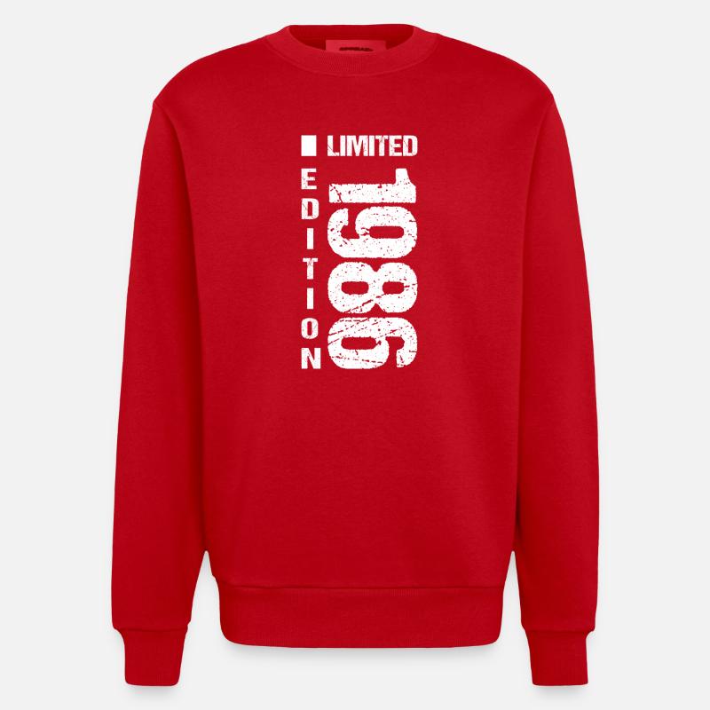 40e anniversaire édition limitée 1986 - Sweat bio épais oversize fabriqué en UE - rouge