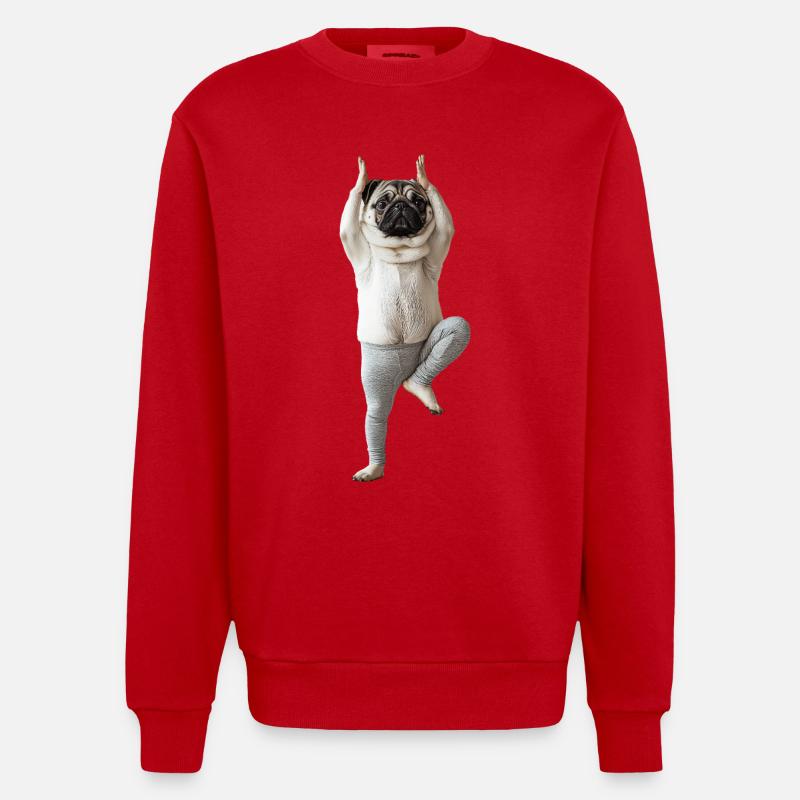 Mops - Heavyweight Oversized Organic Crew Neck Made in EU - Rot