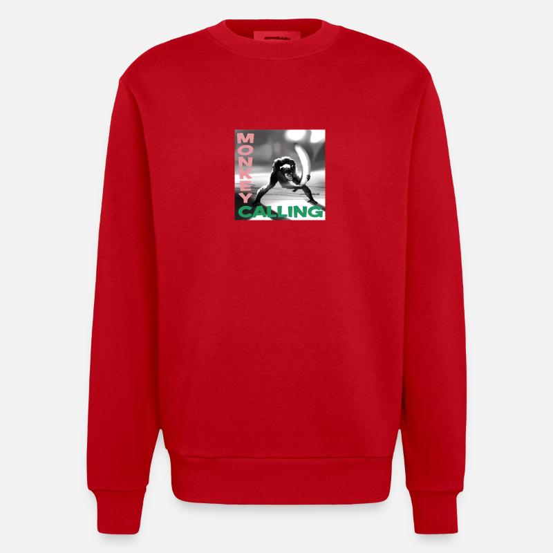 Monkey Calling - Heavyweight Oversized Organic Crew Neck Made in EU - Rot