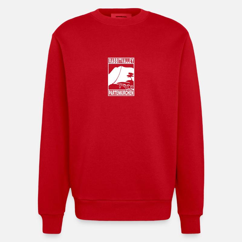 Rabbit Valley - Heavyweight Oversized Organic Crew Neck Made in EU - Rot