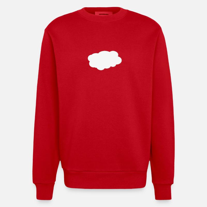 Cloud - Heavyweight Oversized Organic Crew Neck Made in EU - red