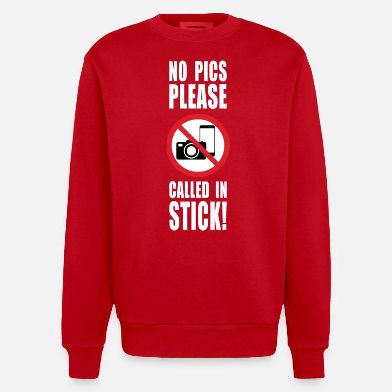 keine Bilder bitte krank melden - Heavyweight Oversized Organic Crew Neck Made in EU - Rot