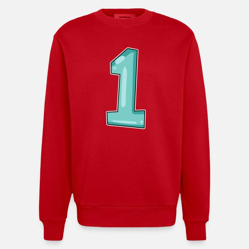 1 - Sweat bio épais oversize fabriqué en UE - rouge