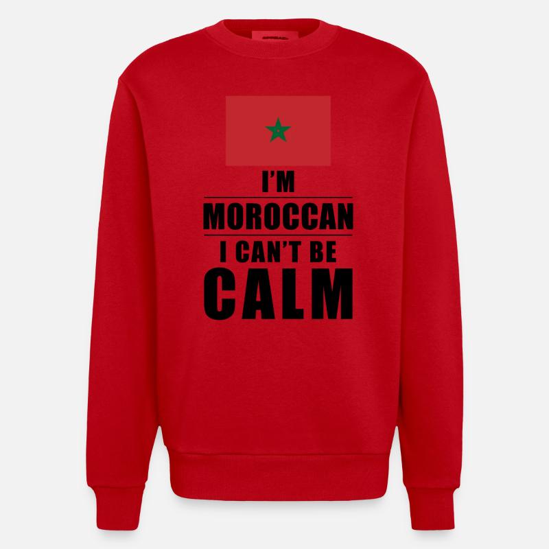 Maroc Cant Keep Calm - Sweat bio épais oversize fabriqué en UE - rouge