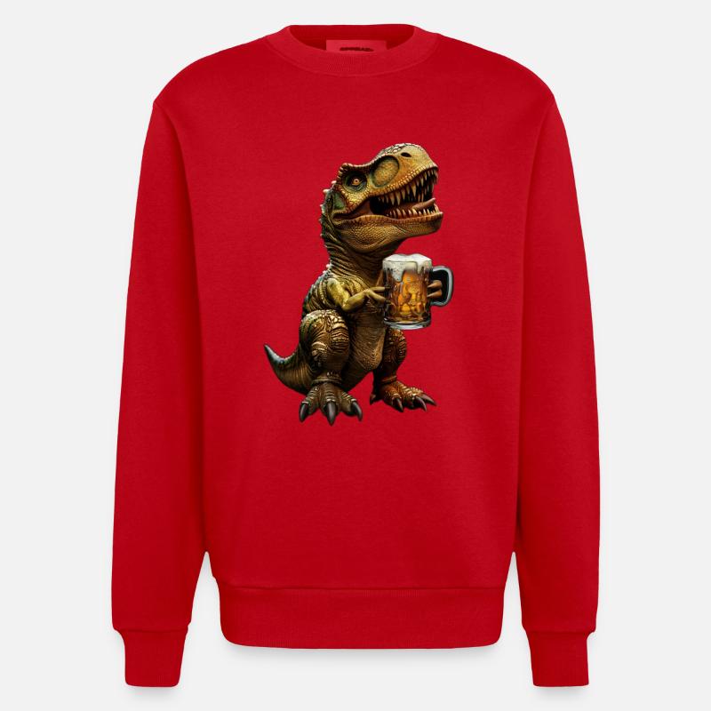 T-Rex - Sweat bio épais oversize fabriqué en UE - rouge