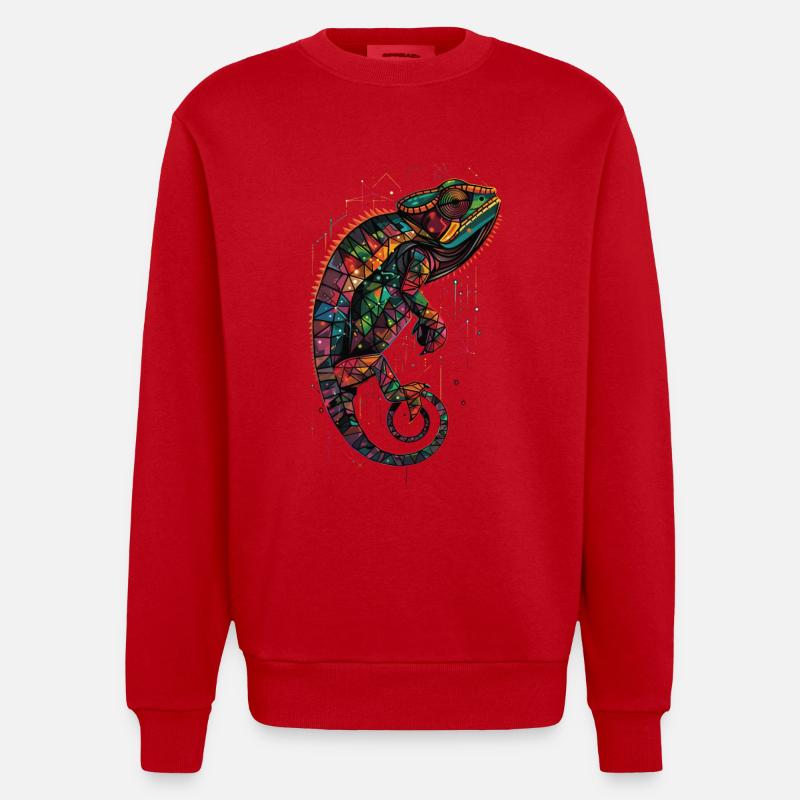 Caméléon - Sweat bio épais oversize fabriqué en UE - rouge