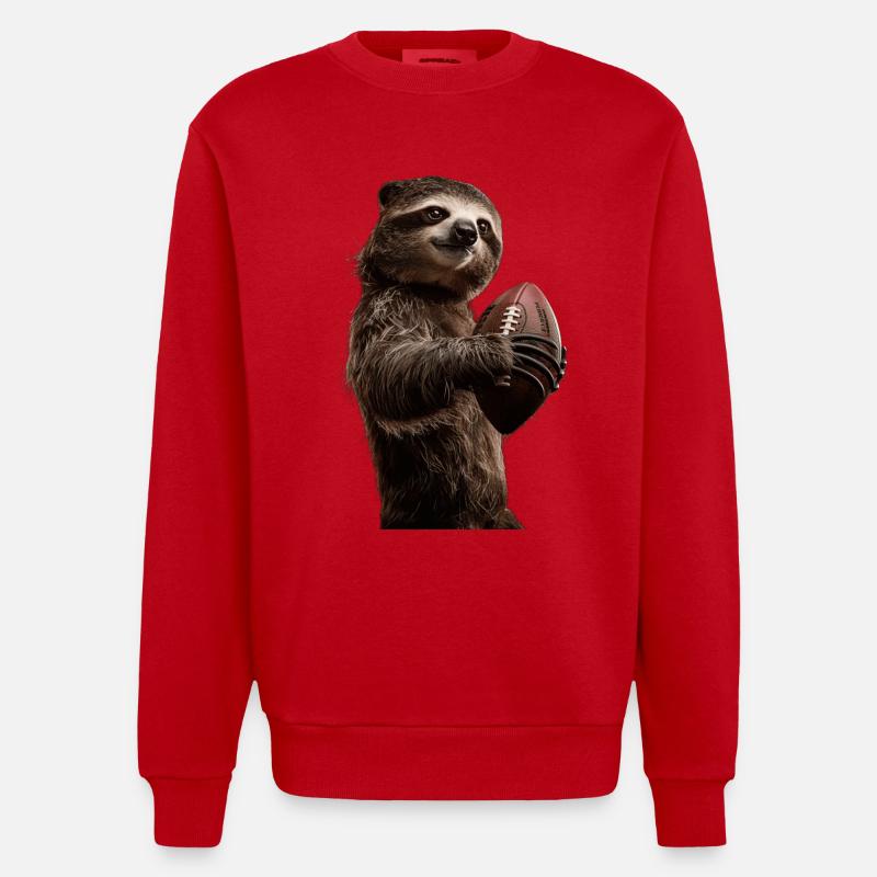 Faultier - Heavyweight Oversized Organic Crew Neck Made in EU - Rot