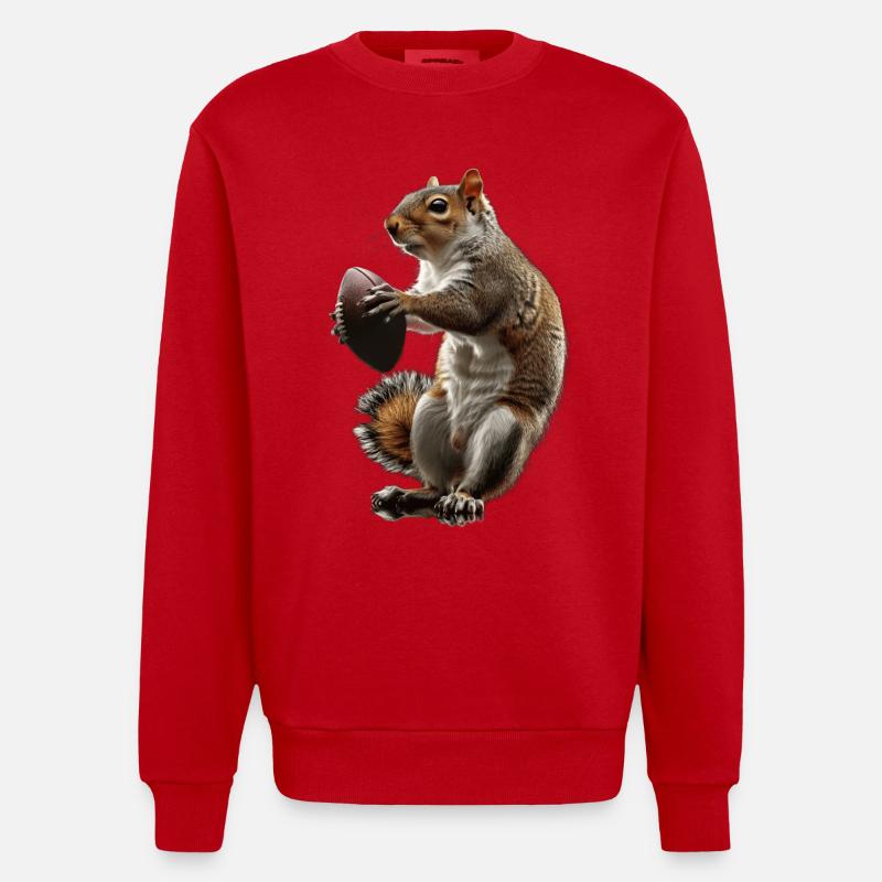 Eichhörnchen - Heavyweight Oversized Organic Crew Neck Made in EU - Rot