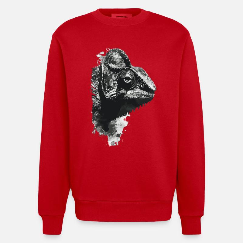 Chamäleon - Heavyweight Oversized Organic Crew Neck Made in EU - Rot