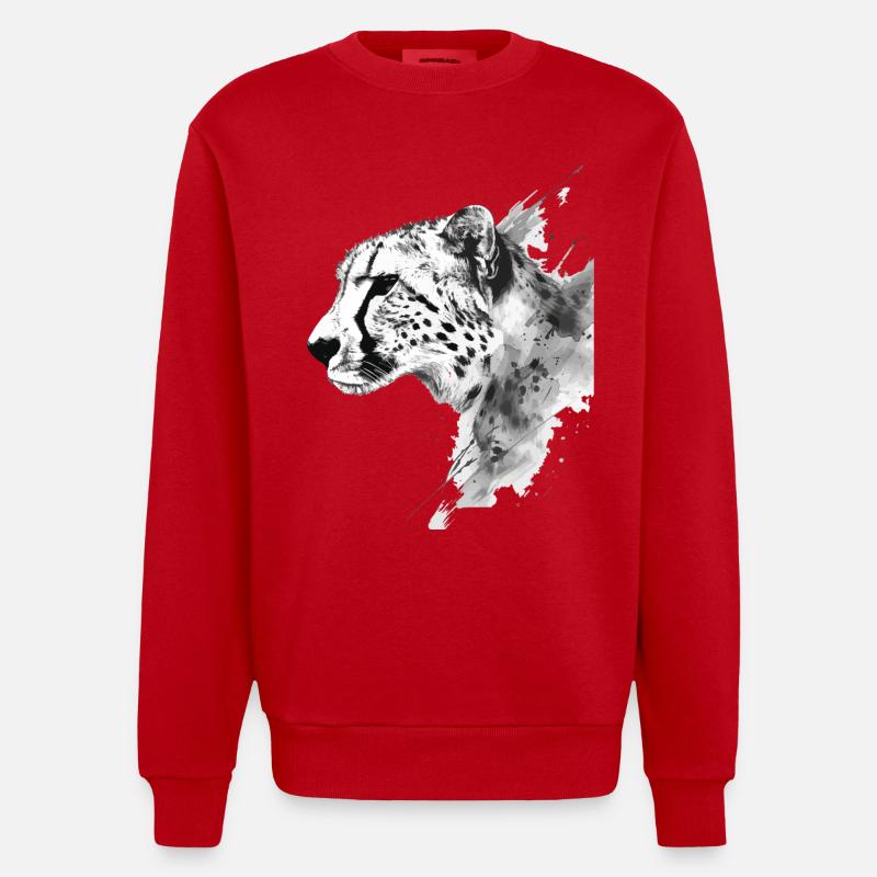 Gepard - Heavyweight Oversized Organic Crew Neck Made in EU - Rot