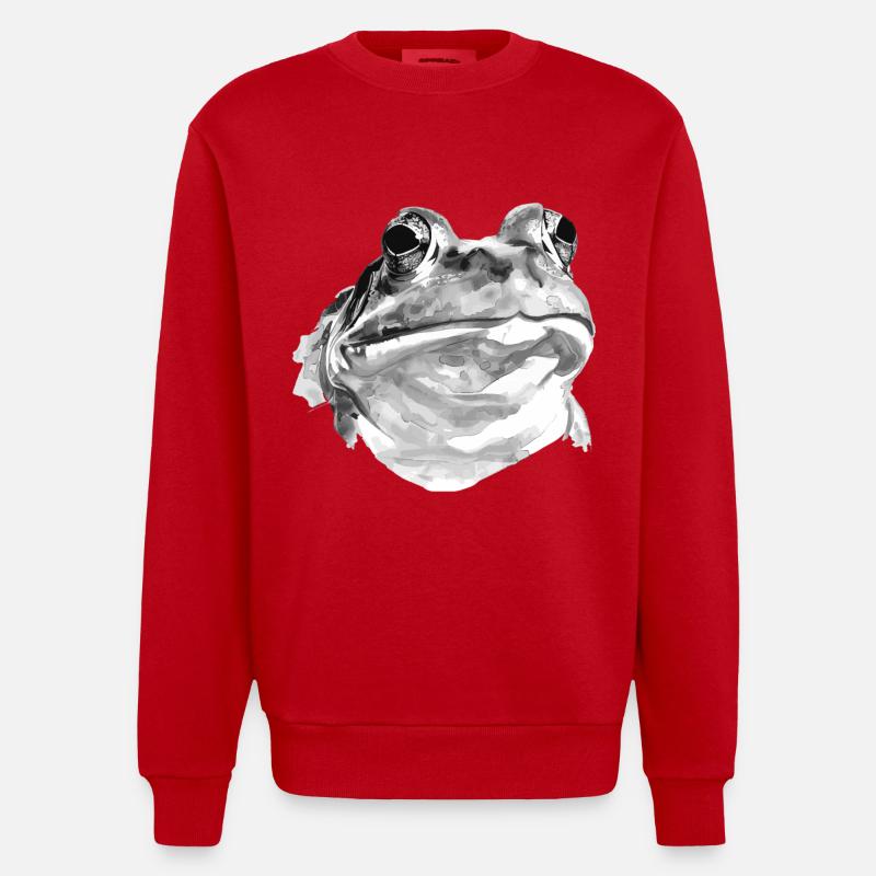 Grenouille - Sweat bio épais oversize fabriqué en UE - rouge