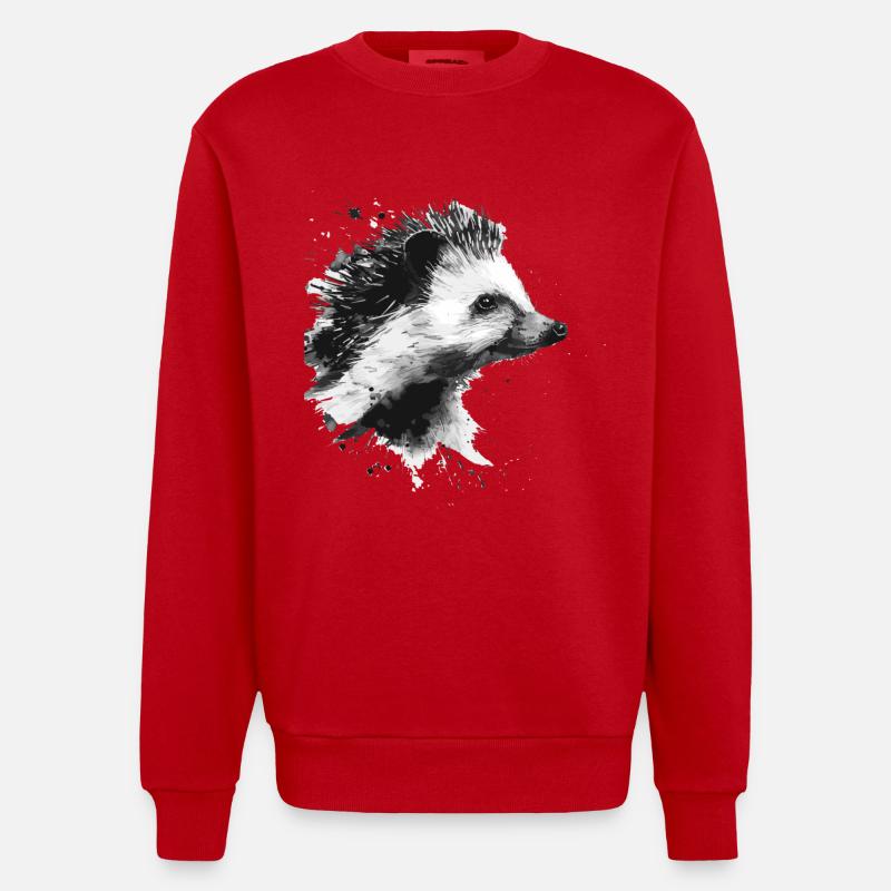 Hérisson - Sweat bio épais oversize fabriqué en UE - rouge