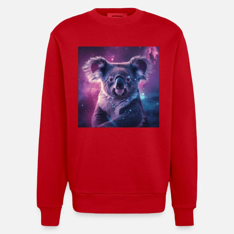 Koala - Heavyweight Oversized Organic Crew Neck Made in EU - red