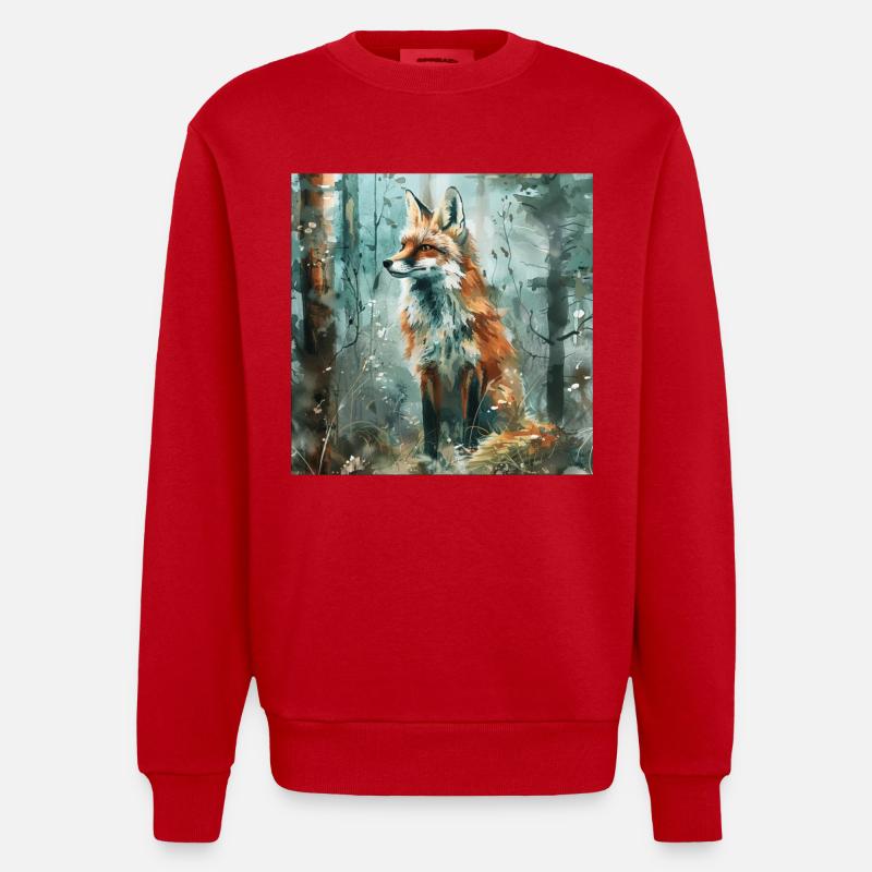 Renard - Sweat bio épais oversize fabriqué en UE - rouge