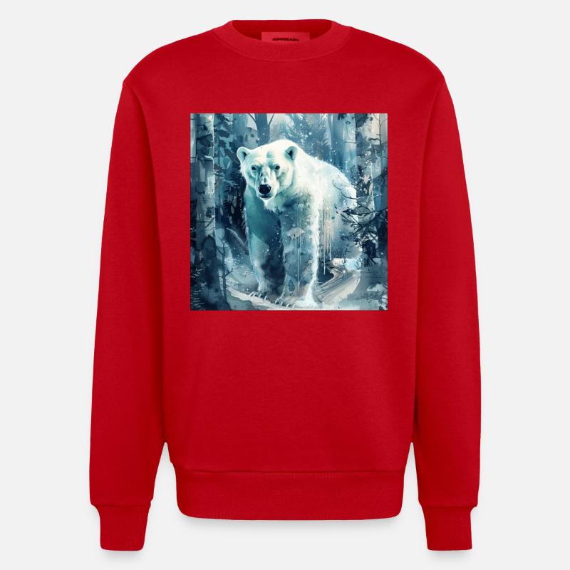 Eisbär - Heavyweight Oversized Organic Crew Neck Made in EU - Rot