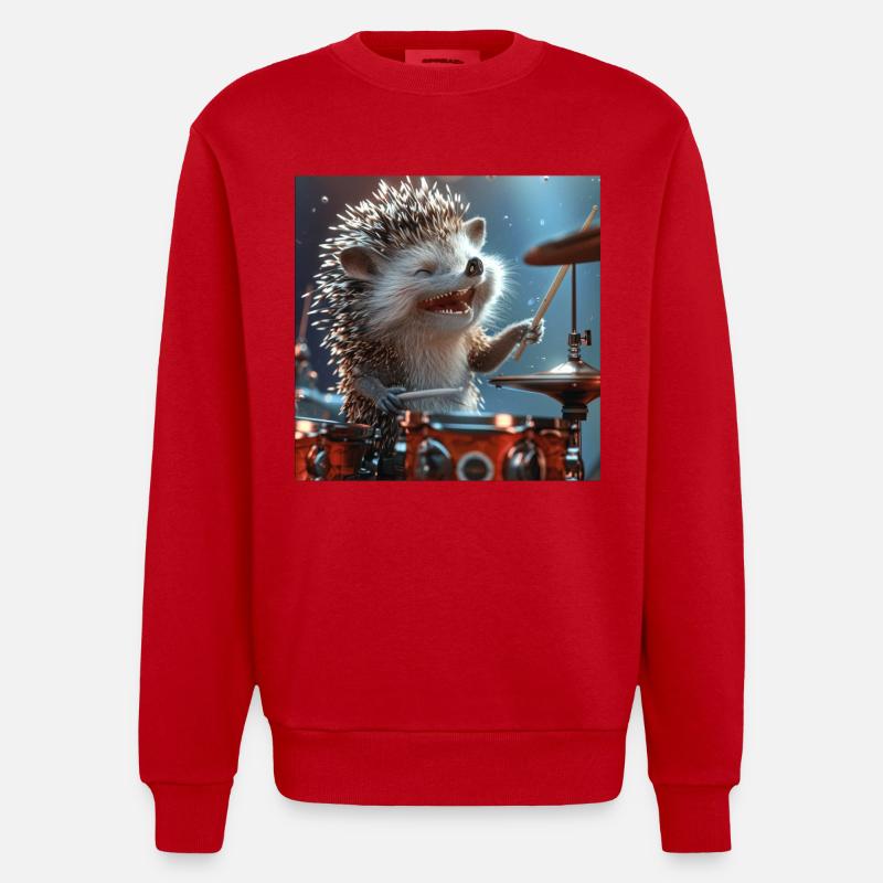 Igel - Heavyweight Oversized Organic Crew Neck Made in EU - Rot