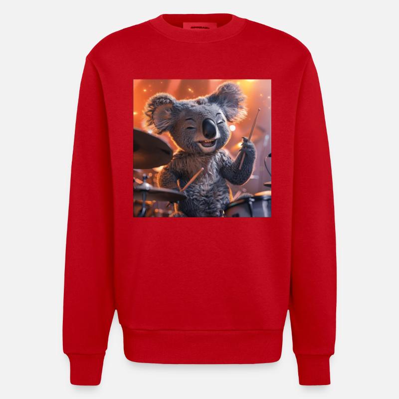 Koala - Sweat bio épais oversize fabriqué en UE - rouge