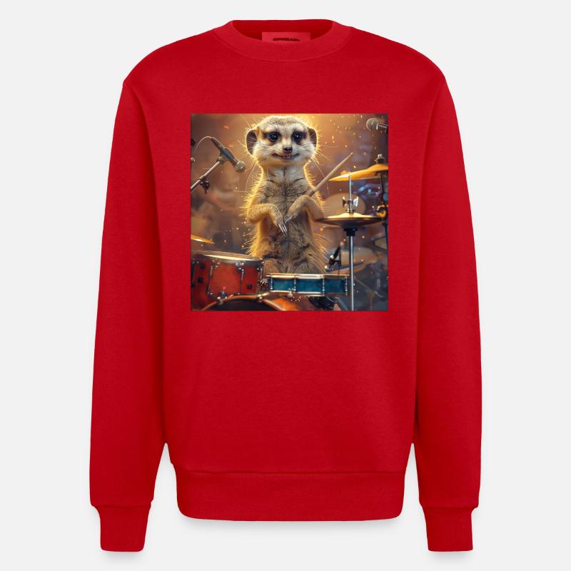 Suricate - Sweat bio épais oversize fabriqué en UE - rouge