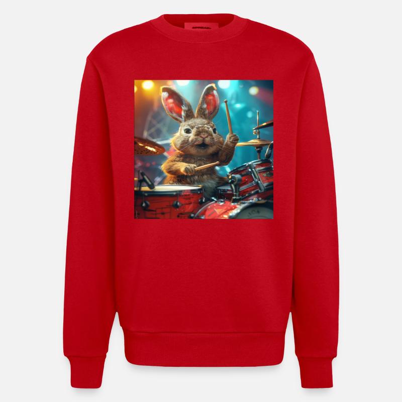 Lapin - Sweat bio épais oversize fabriqué en UE - rouge