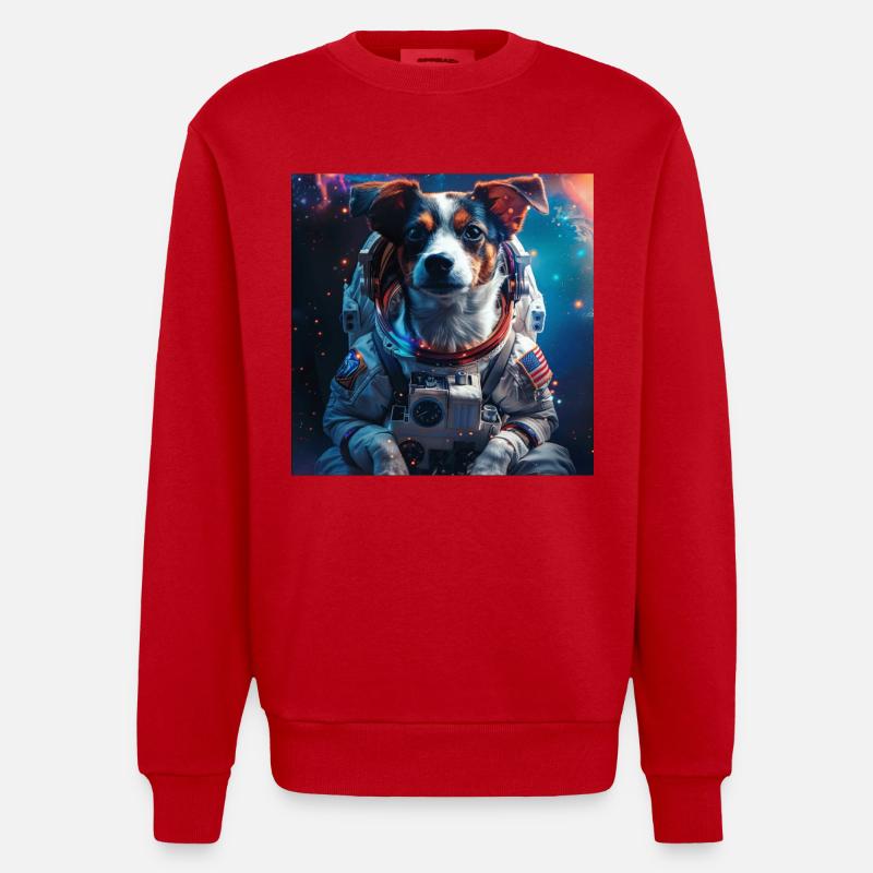 Chien - Sweat bio épais oversize fabriqué en UE - rouge