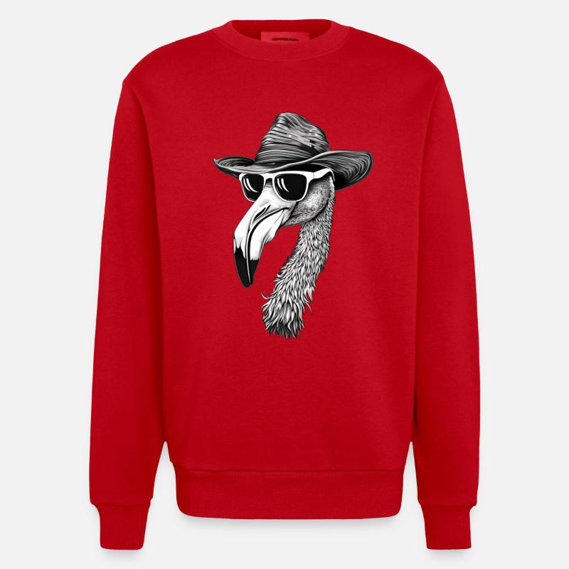 Flamant - Sweat bio épais oversize fabriqué en UE - rouge