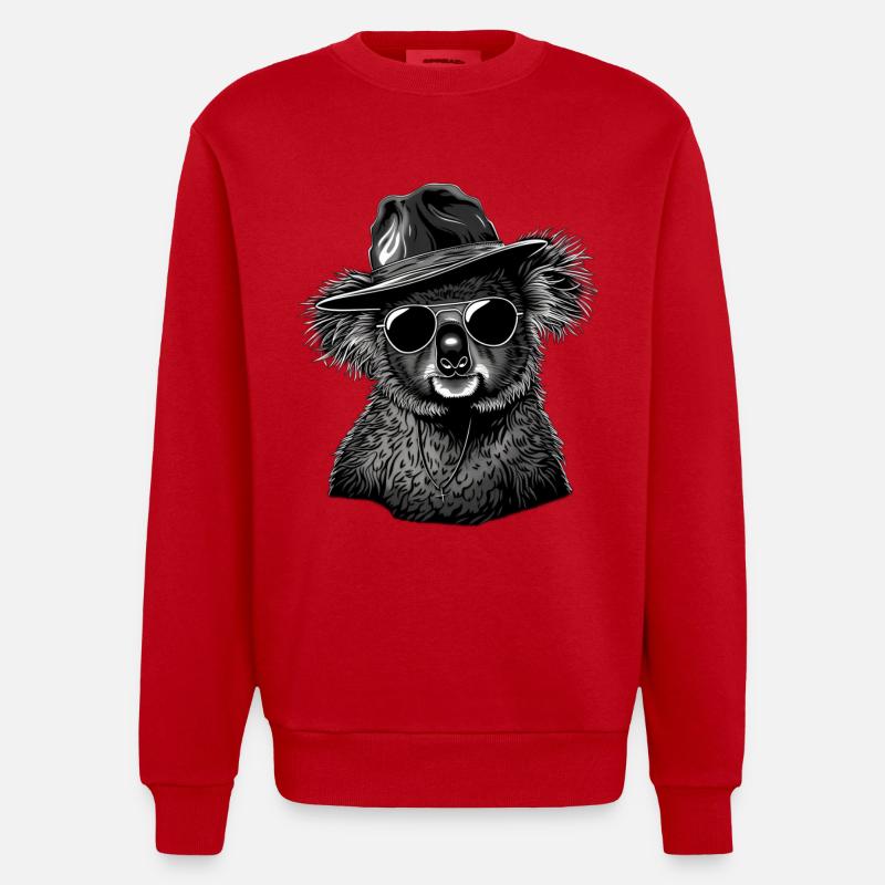 Koala - Sweat bio épais oversize fabriqué en UE - rouge
