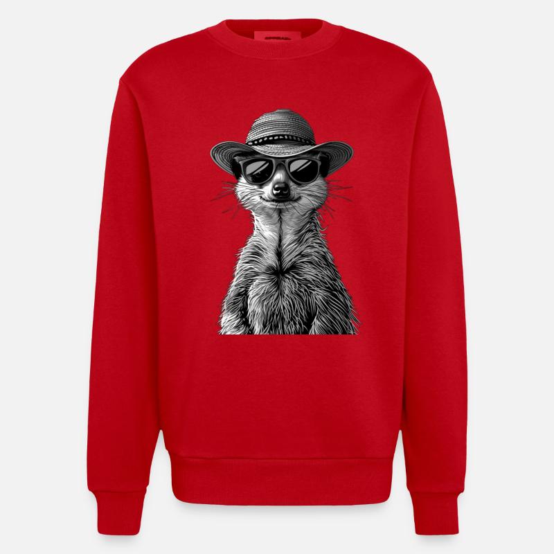 Suricate - Sweat bio épais oversize fabriqué en UE - rouge