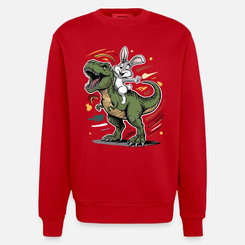 Lapin - Sweat bio épais oversize fabriqué en UE - rouge