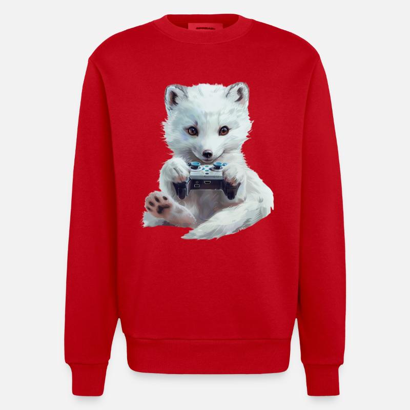 Polarfuchs - Heavyweight Oversized Organic Crew Neck Made in EU - Rot