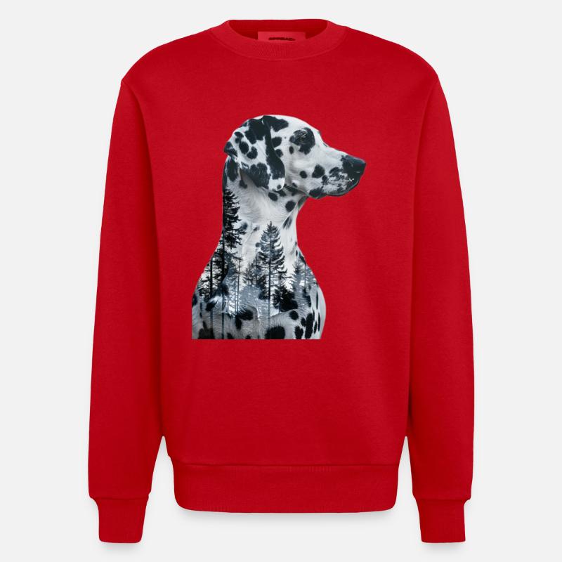 Dalmate - Sweat bio épais oversize fabriqué en UE - rouge