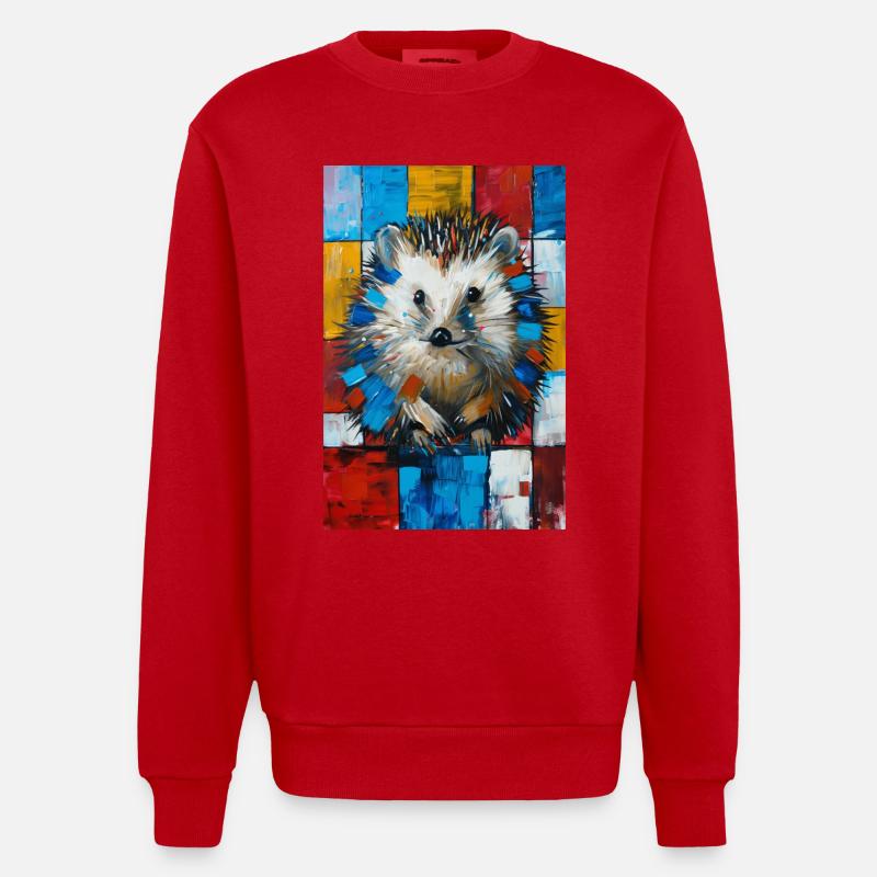 Hérisson - Sweat bio épais oversize fabriqué en UE - rouge