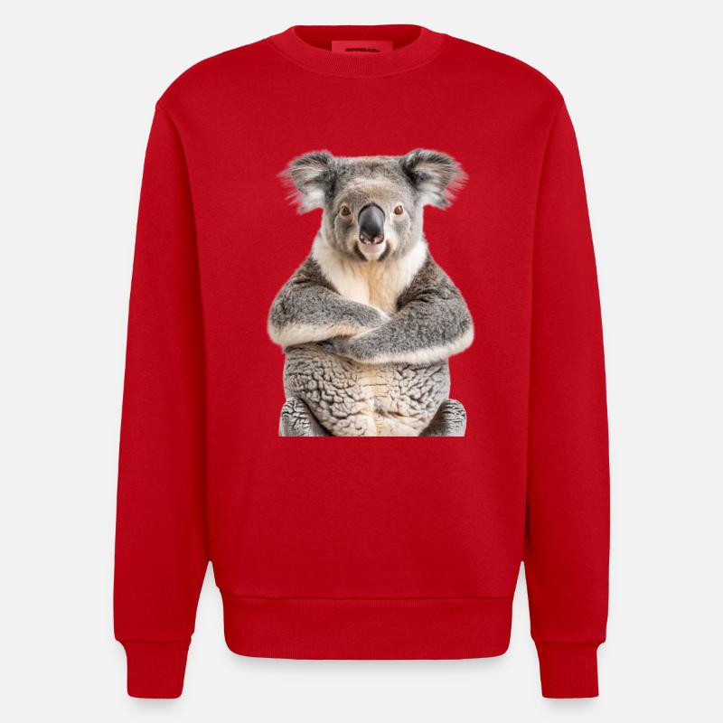 Koala - Sweat bio épais oversize fabriqué en UE - rouge