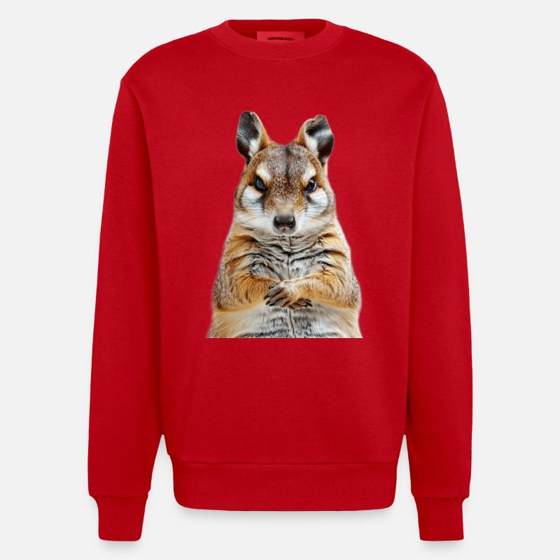 Blouson aviateur tranquillisant - Sweat bio épais oversize fabriqué en UE - rouge
