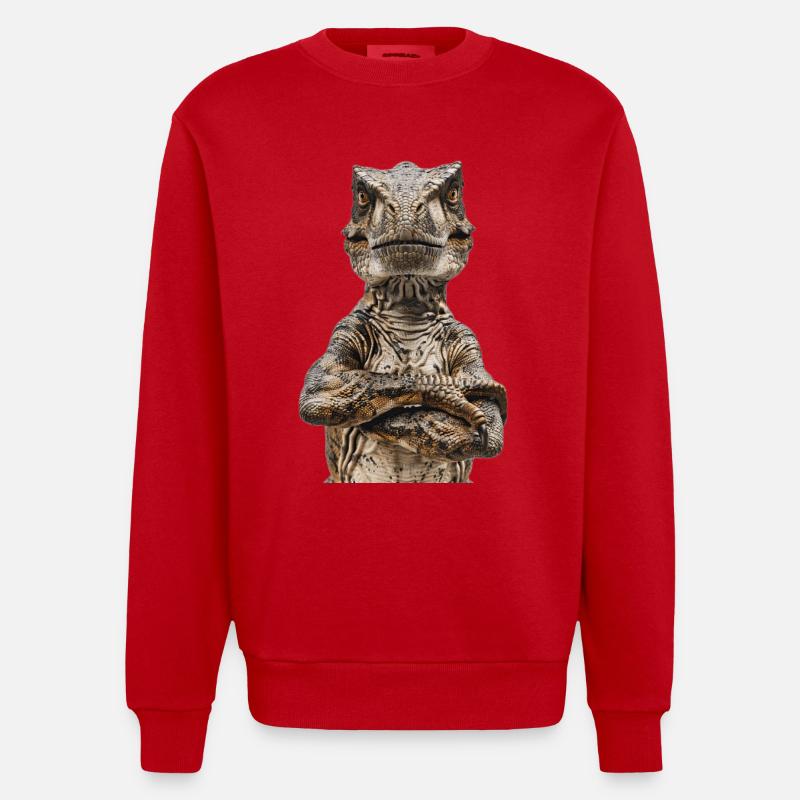 T-Rex - Sweat bio épais oversize fabriqué en UE - rouge
