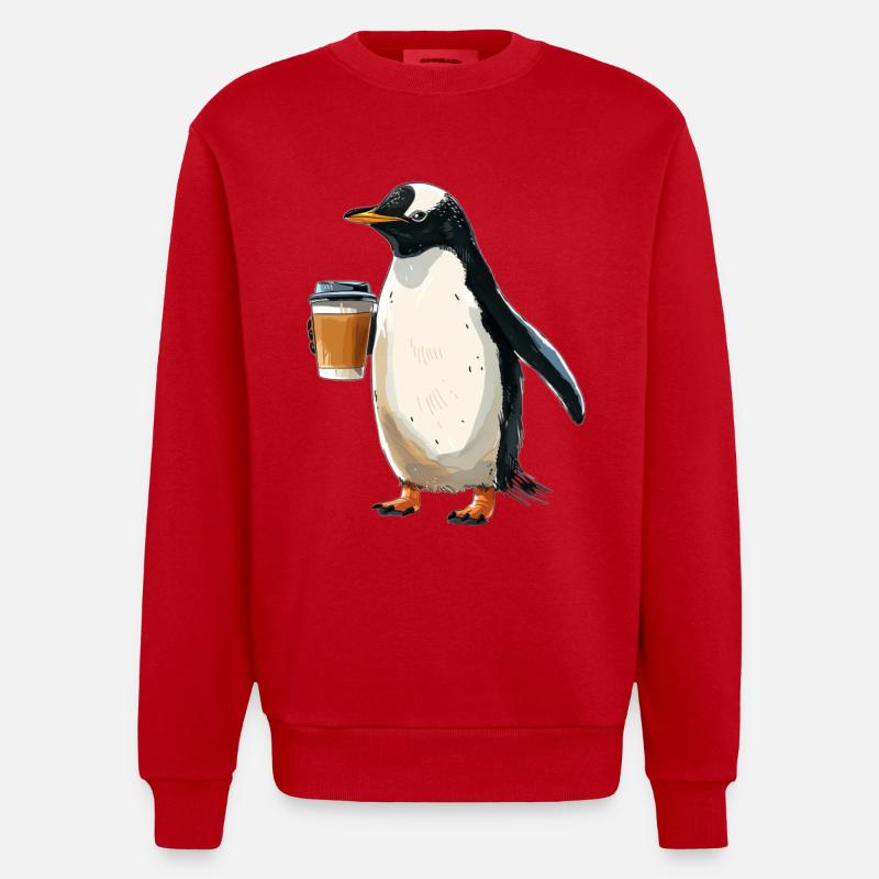 Pingouin - Sweat bio épais oversize fabriqué en UE - rouge