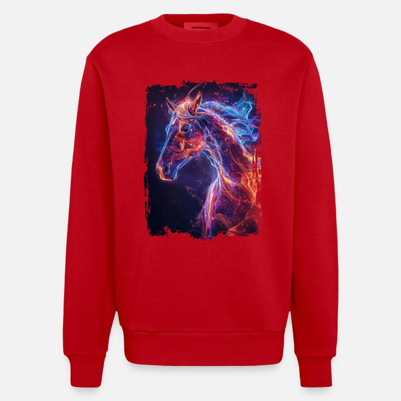Cheval - Sweat bio épais oversize fabriqué en UE - rouge