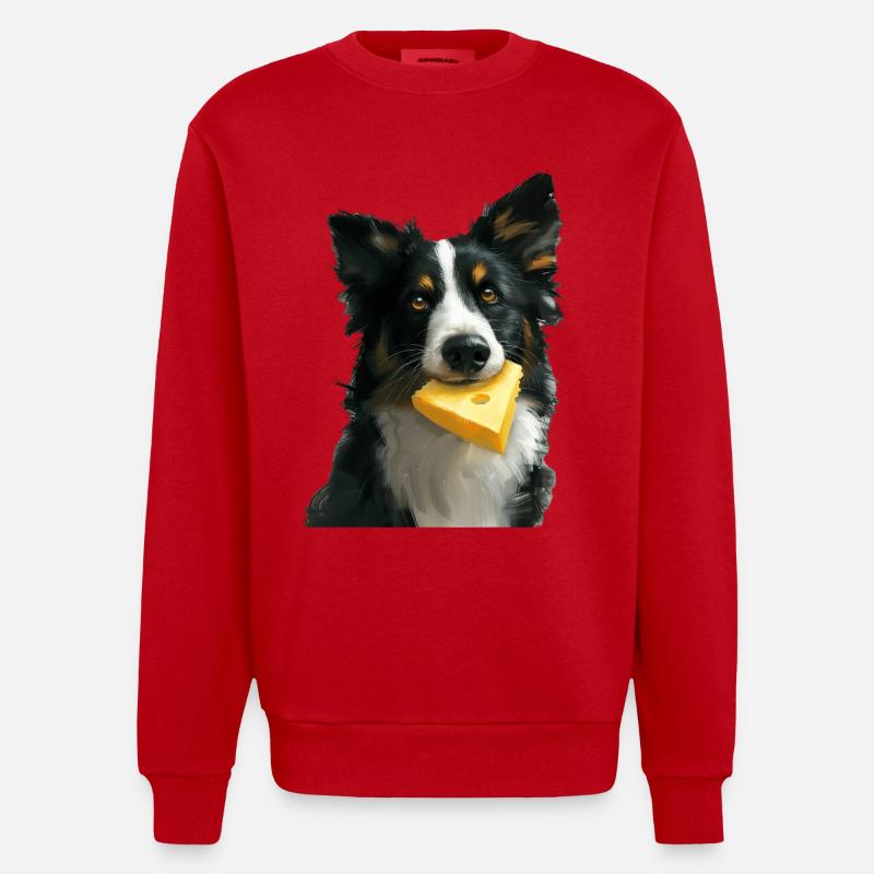 Chien - Sweat bio épais oversize fabriqué en UE - rouge