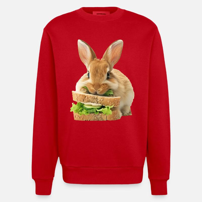 Lapin - Sweat bio épais oversize fabriqué en UE - rouge