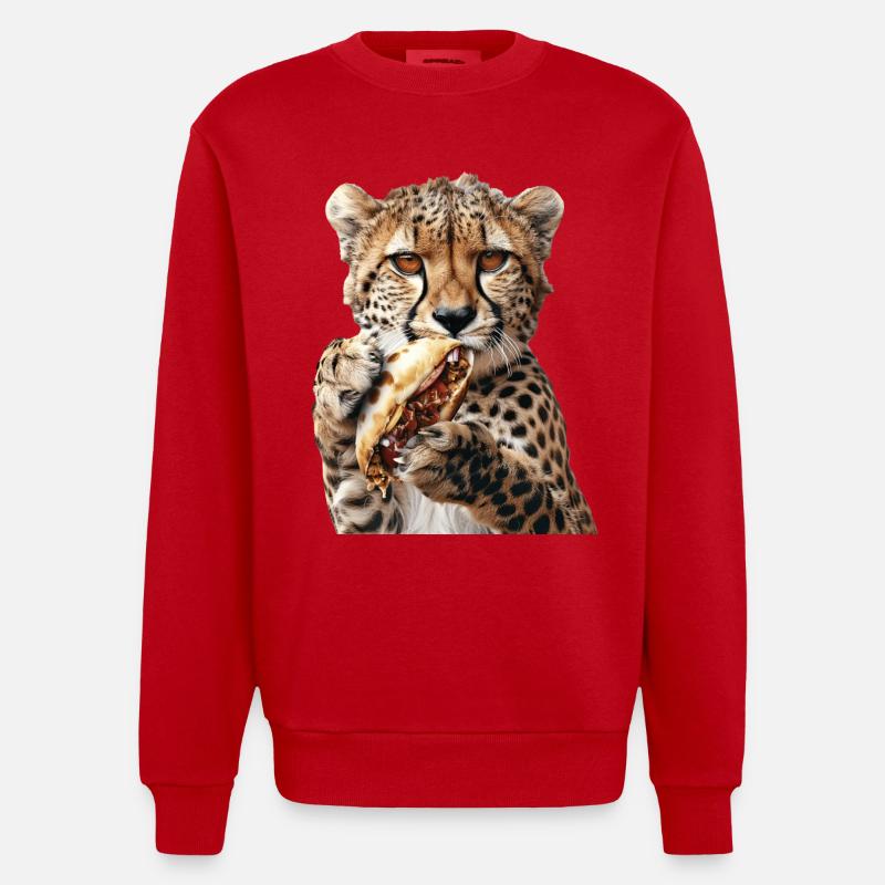 Guépard - Sweat bio épais oversize fabriqué en UE - rouge