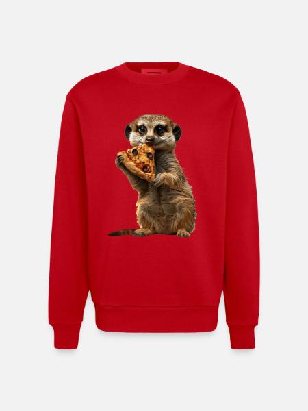 Erdmännchen - Heavyweight Oversized Organic Crew Neck Made in EU - Rot