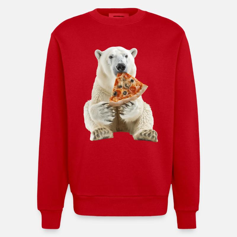 Eisbär - Heavyweight Oversized Organic Crew Neck Made in EU - Rot