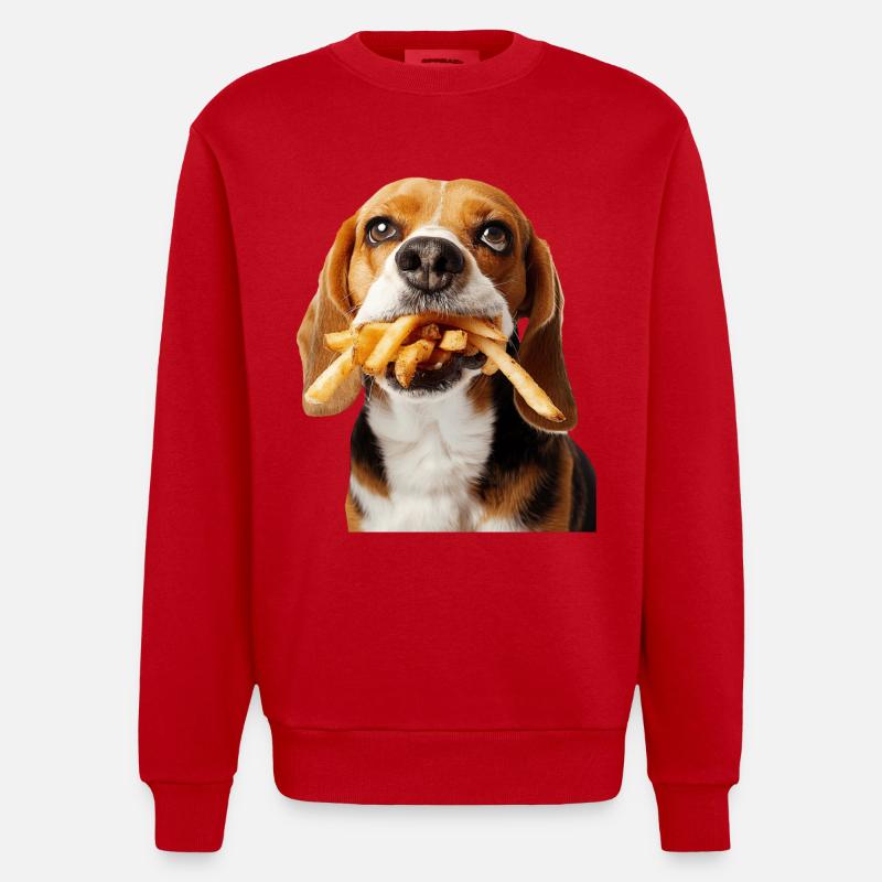 Beagle - Sweat bio épais oversize fabriqué en UE - rouge