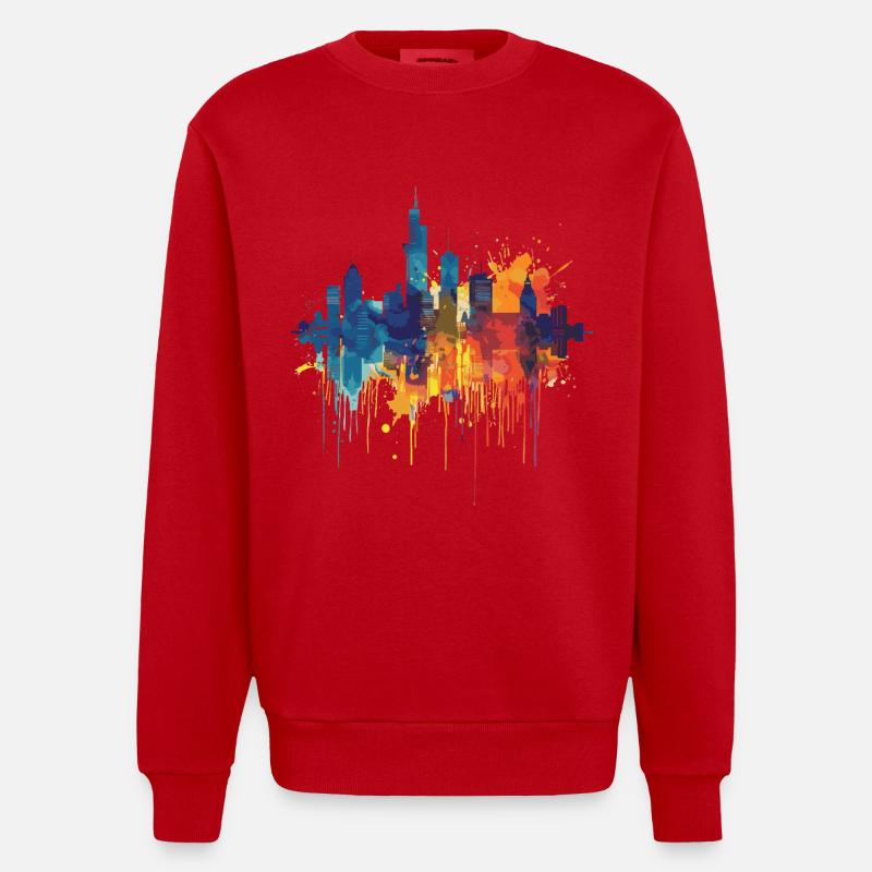Dijk en Waard - Sweat bio épais oversize fabriqué en UE - rouge