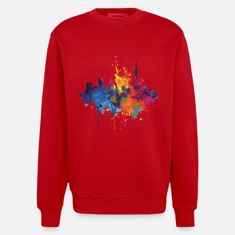 Enschede - Sweat bio épais oversize fabriqué en UE - rouge