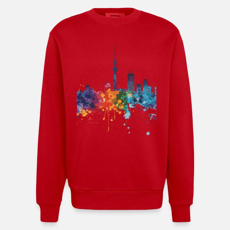 Okazaki - Heavyweight Oversized Organic Crew Neck Made in EU - red