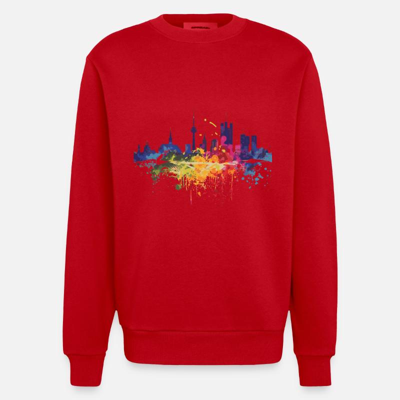 Heerlen - Sweat bio épais oversize fabriqué en UE - rouge