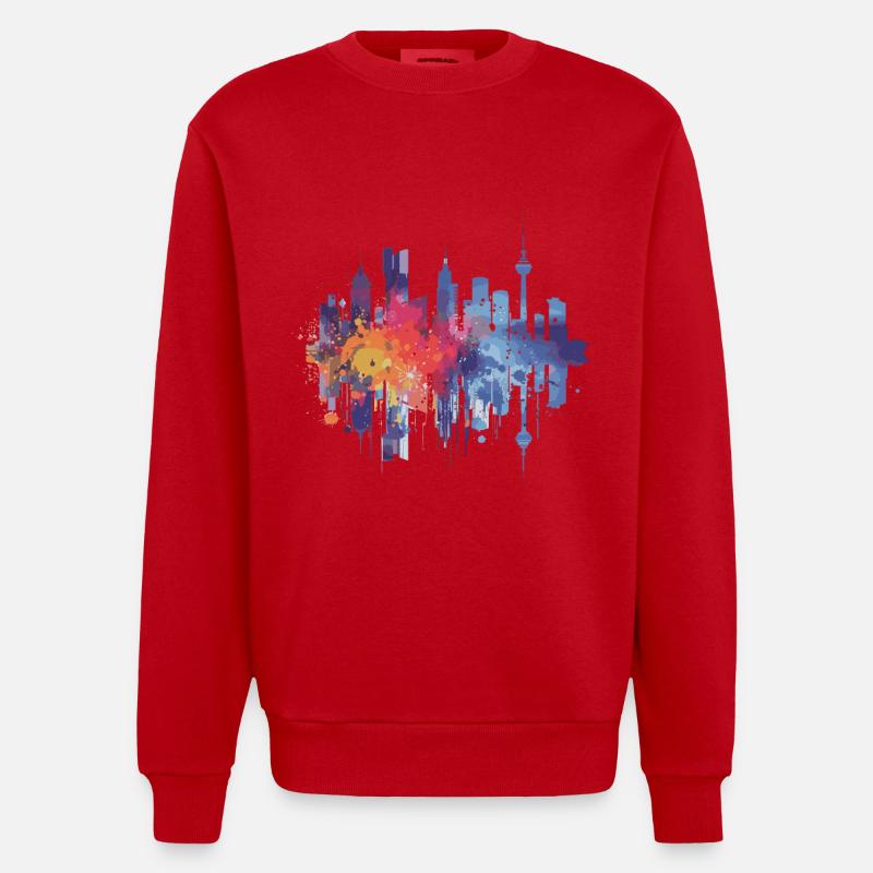 Oss - Sweat bio épais oversize fabriqué en UE - rouge