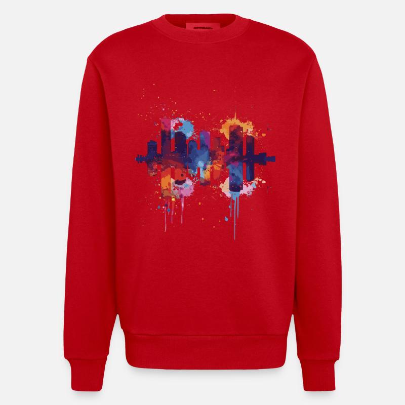 Zoetermeer - Sweat bio épais oversize fabriqué en UE - rouge